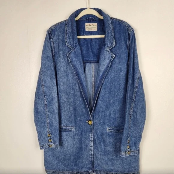 We The Free Beckett Denim Blue Jacket XS - Picture 5 of 8